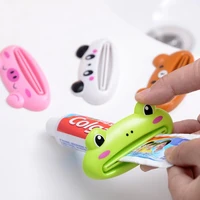 plastic cartoon toothpaste dispenser facial cleanser tube squeezer home easy tooth paste rolling holder bathroom accessories
