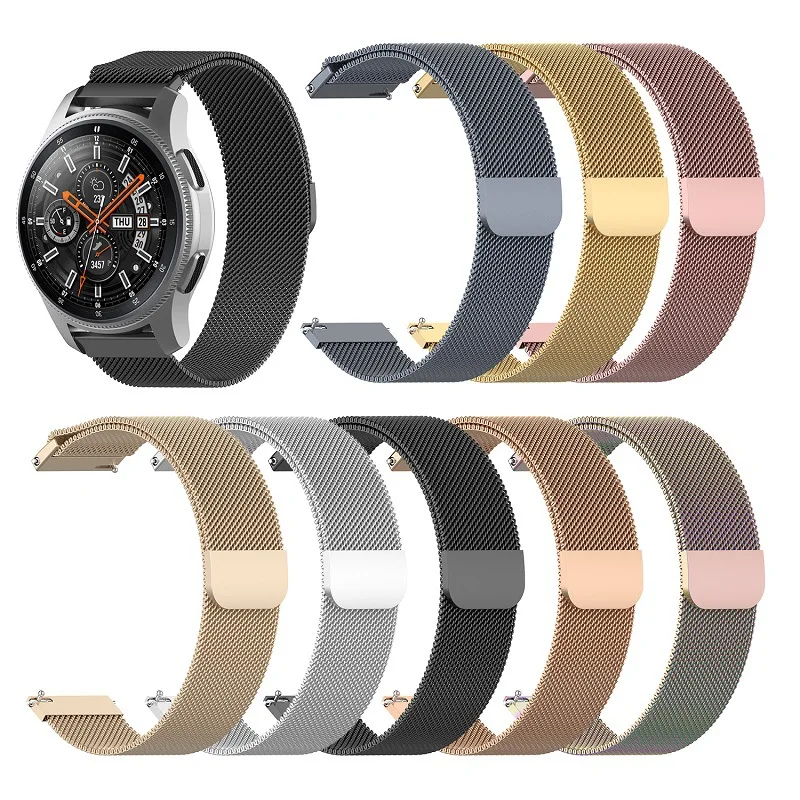 Для samsung Galaxy watch Active 2 18 мм 20 22 ремешок для часов Миланская петля Amazfit GTR 42 47
