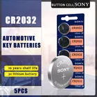 Оригинальный аккумулятор CR2032 для SONY, 5 шт.лот, 3 в, литиевые батареи CR 2032 для часов, пульт дистанционного управления игрушкой, компьютер, калькулятор