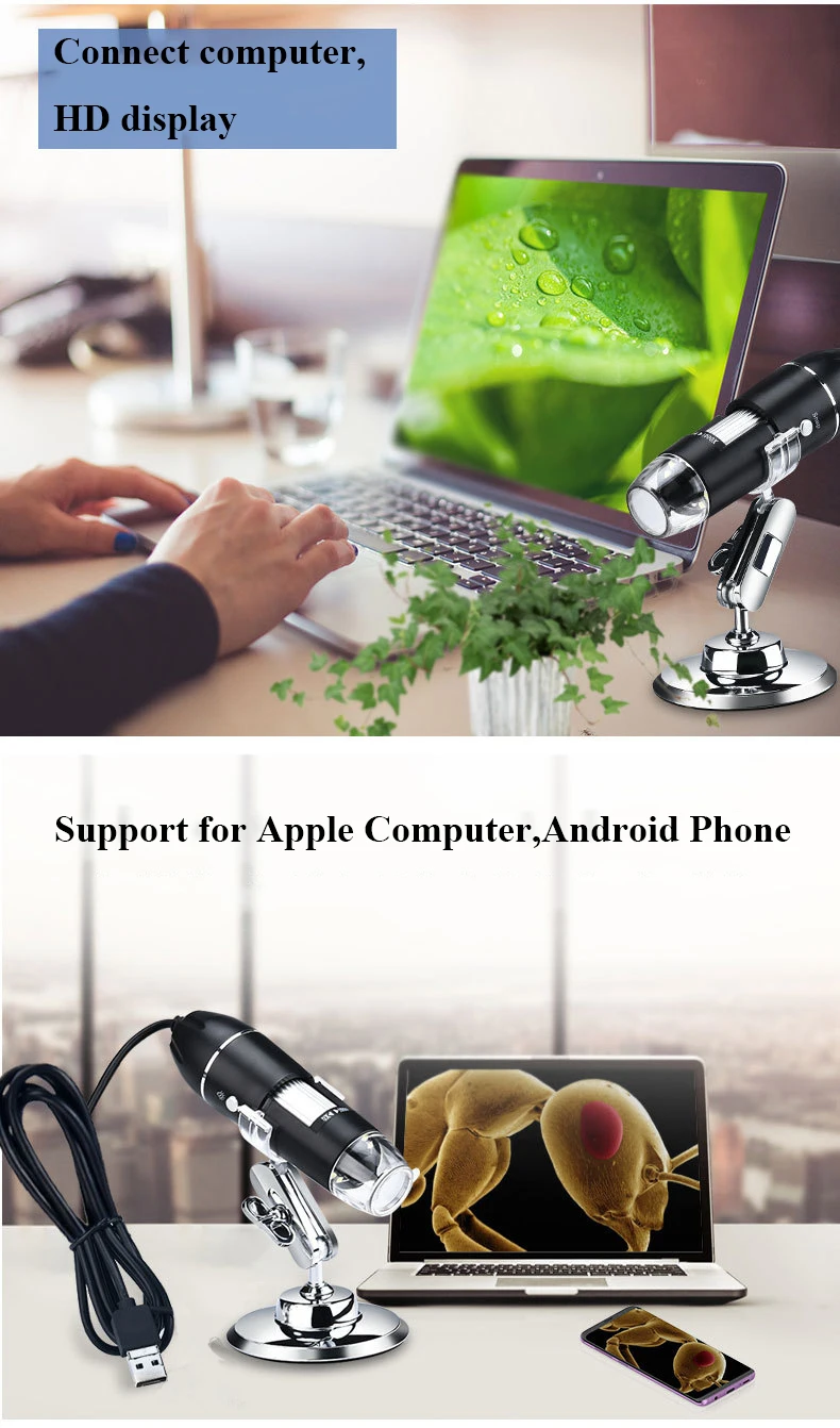 Мегапиксели 500X1000X1600X8 светодиодный цифровой USB микроскоп микроскопио Лупа электронный стерео USB эндоскоп камера