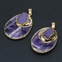 hot sale 2021 new natural stone pendant oval fashion exquisite high quality pendant jewelry for making diy necklace accessories