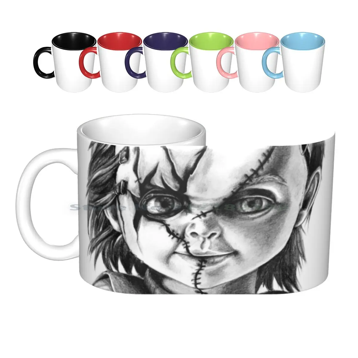 

Hi , I'm Chucky , Wanna Play  Ceramic Mugs Coffee Cups Milk Tea Mug Chucky Childs Play Childs Play Child Doll Good Guy Scary