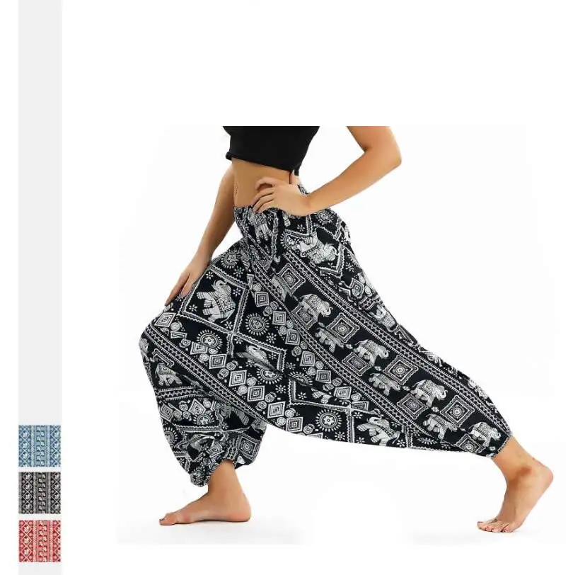 Женские мягкие свободные тайские шаровары Инди фолк Бохо фестиваль хиппи