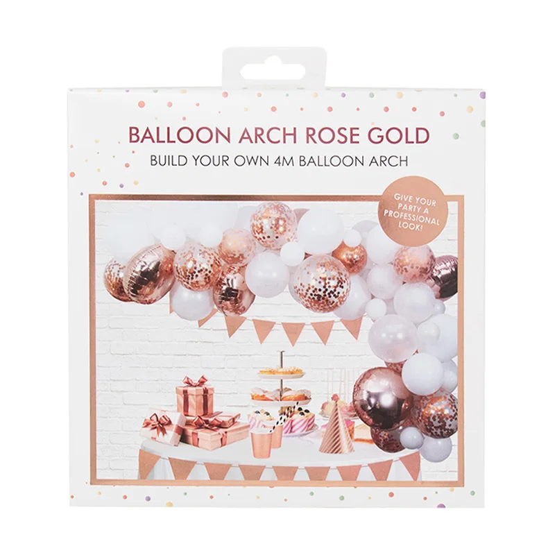

Balloon Arch Garland Kit Latex Backdrop Set Gold Silver Confetti Wedding Birthday Party Happy EID Mubarak Decoration