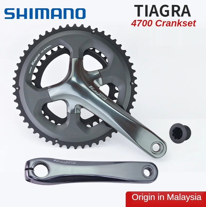 

SHIMANO Tiagra Crankset HOLLOWTECH II CRANKSET FC-4700 Crankset FC 4700 2x10-Speed 52-36T 170MM Made in Malaysia
