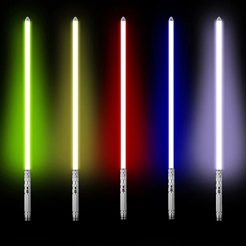 Лазерный меч для косплея с металлической ручкой RGB двухсторонний световой
