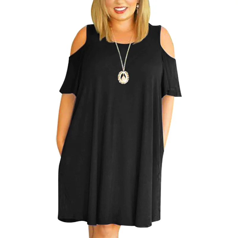 

Big Size 9XL Dress for Fat Mm 2020 Woman Summer Dress Loose Plus Size Dresses From The Shoulder Women Dress 9XL Dress