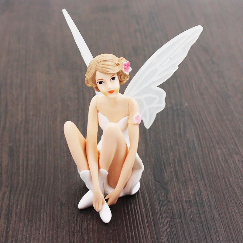 3pcs/Set 10-15cm Princess Tinkerbell White Beauty Flower Faery Elves Angel PVC Action Figure Model Toys Doll Kids Gift Brinqudos - купить по
