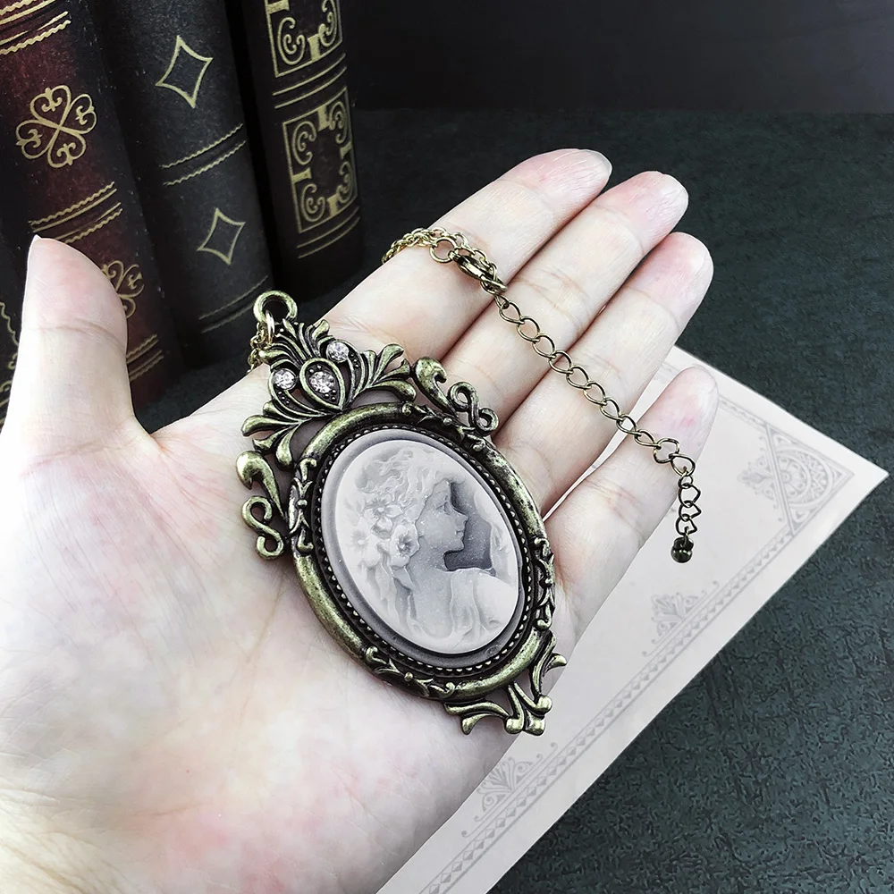 Ожерелье с овальной подвеской Женская Длинная цепочка в европейском и