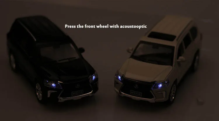 Высокая имитация литья под давлением машина LX570 SUV 1/24 модель игрушки из металлического сплава откатные Машины Игрушки транспортные средства для детей Подарки для детей