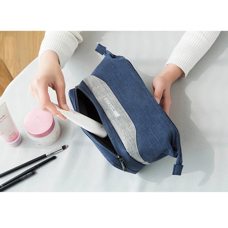 Водонепроницаемые дорожные косметички для женщин и мужчин синий органайзер