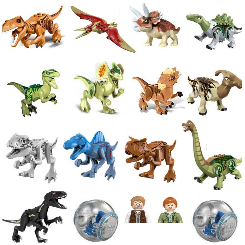 Конструктор Мир Юрского периода мини-фигурки динозавров вихревых шаров