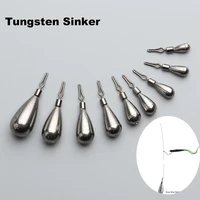 additional weight 360 degree rotatable tear drop shot weights fishing tungsten fall line sinkers sinker hook connector