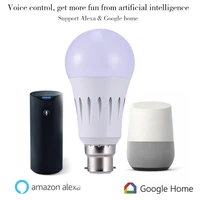 ac85 265v 7w 12w e27 b22 e26 e14 wifi smart led bulb discoloration dimming voice control compatible with alexa google home
