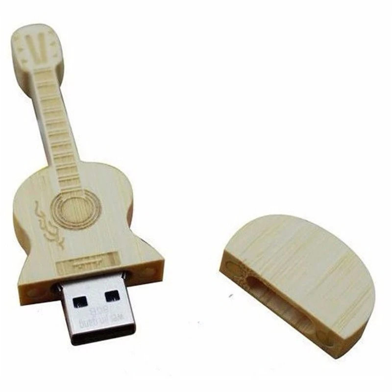 Деревянная гитара Usb-флеш-накопитель 64 ГБ деревянная флеш-карта Usb-накопитель 4G 8G