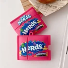 Мягкий силиконовый чехол для беспроводных Bluetooth-наушников Candy Nerds в горошек цветов радуги с изображением винограда, клубники, футляр для AirPods Pro 2, 1