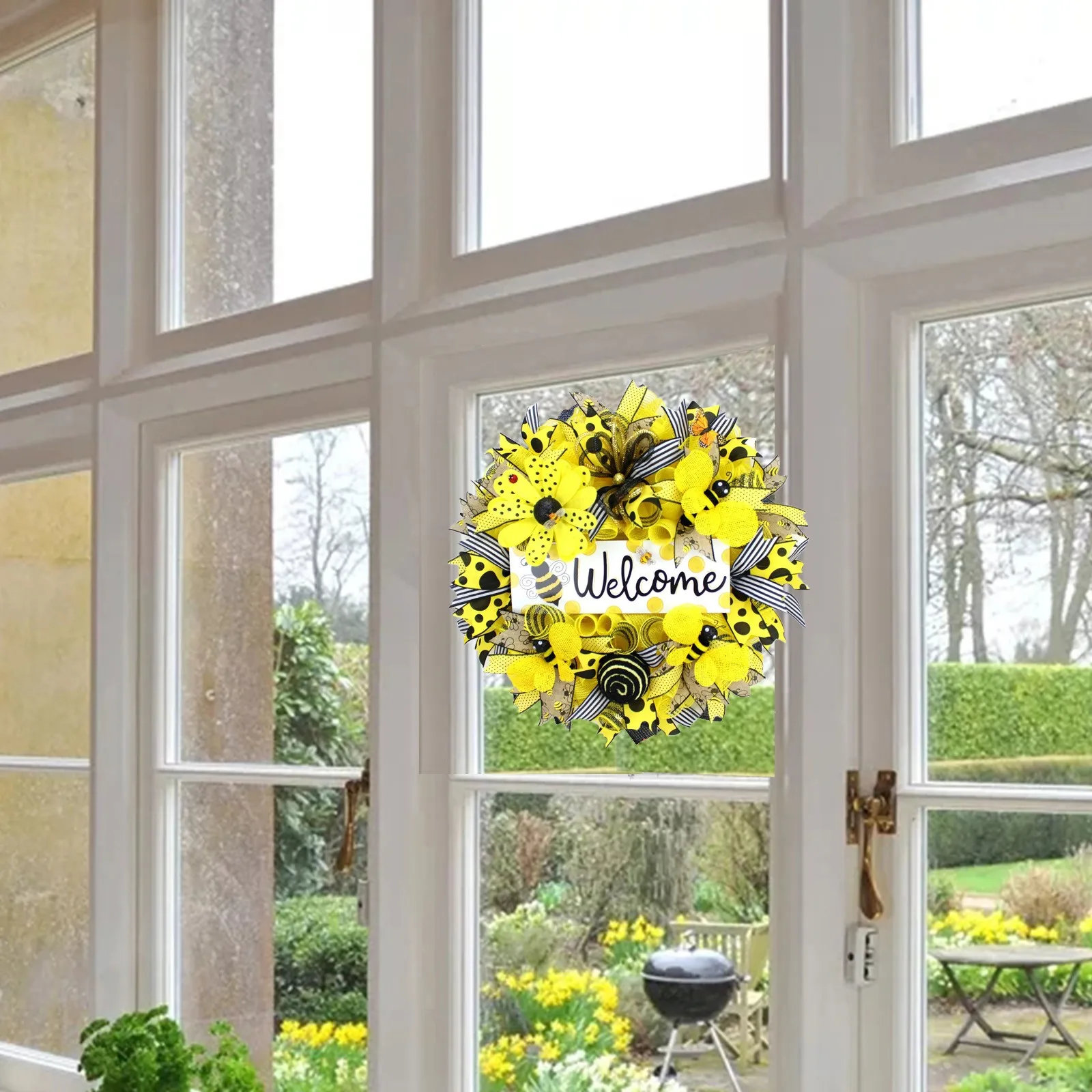 

Home Decor Simulation Leaf Bee Sunflowerwreath Artificial Garland Hanging Pendants Wedding Decoration Decoration Small Gift