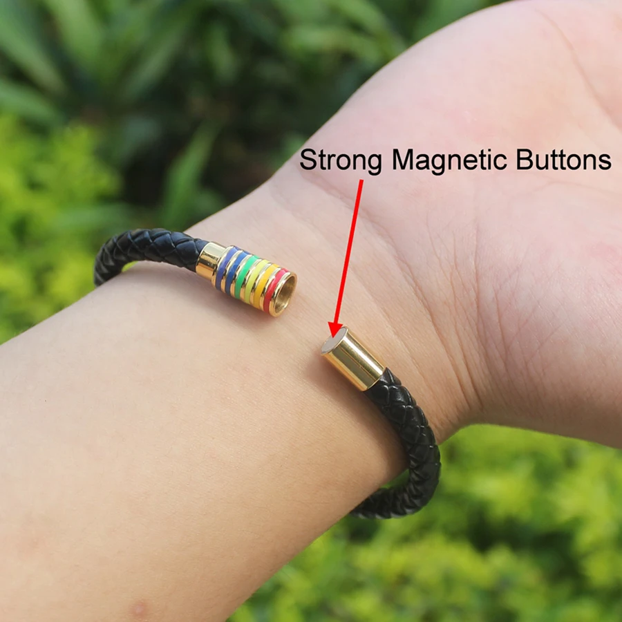 Ювелирные изделия наручные кожаный мужской браслет Ретро панк-подвеска цепочка