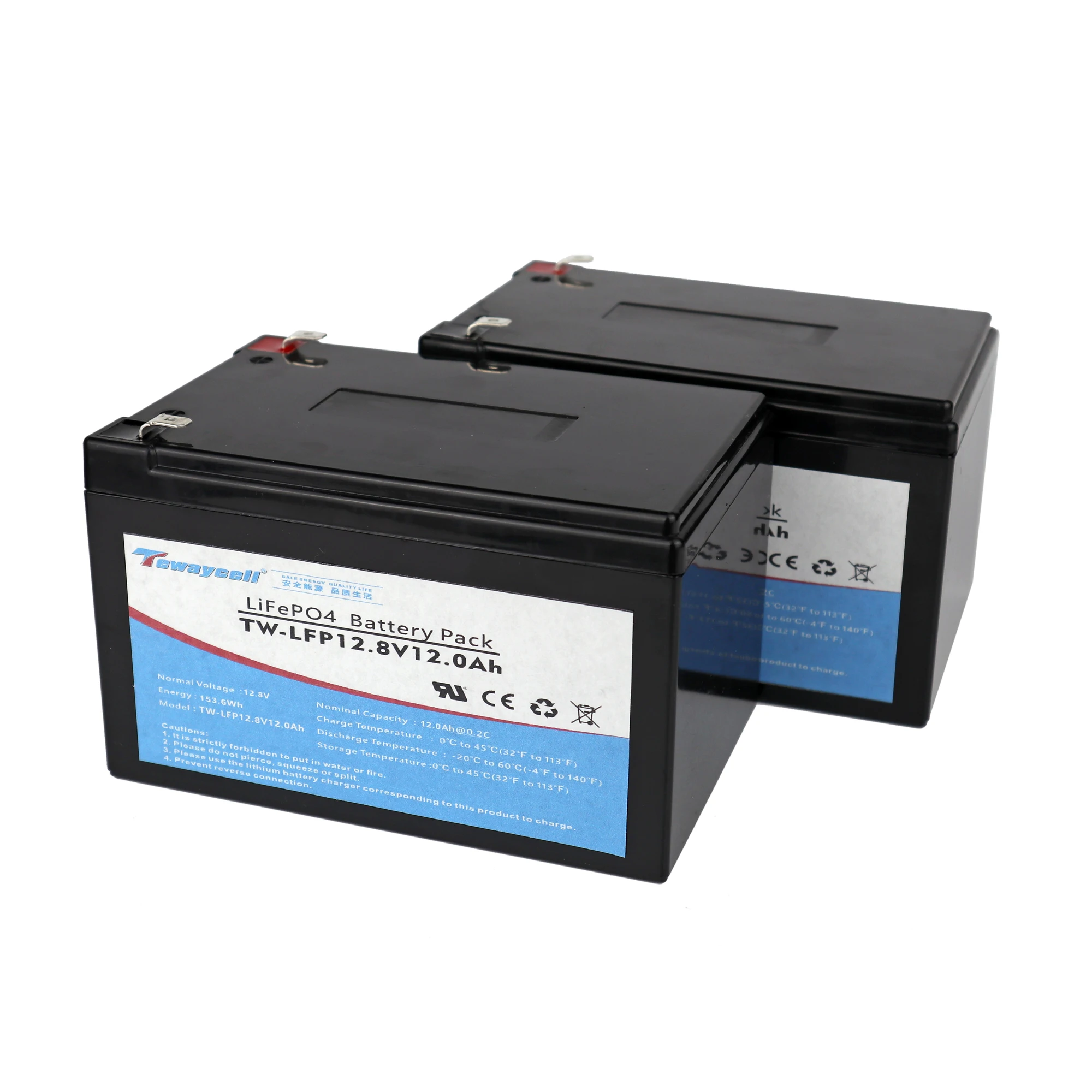 Tewaycell 12 8 V LiFePo4 Батарея пакет DIY 12AH Перезаряжаемые для электрического автомобиля RV