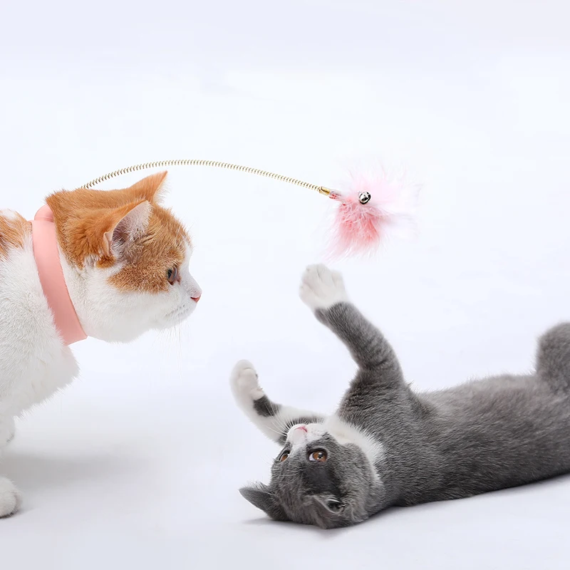

Funny pet Cat Toy Interesting Bell teaser cat toys stick Collars Feather kitten toy interactive toys cats Funny stick supplies
