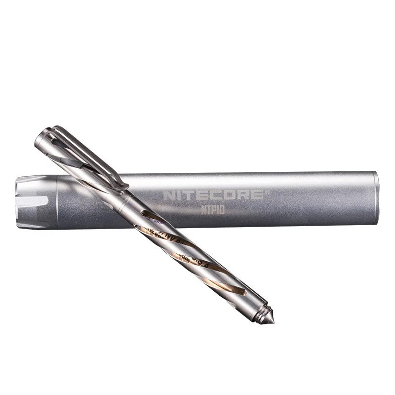 NITECORE NTP10 титановая тактическая ручка с карликовым корпусом Вольфрамовая сталь заостренный кончик+ из матового алюминия ручка из сплава чехол инструмент difesa