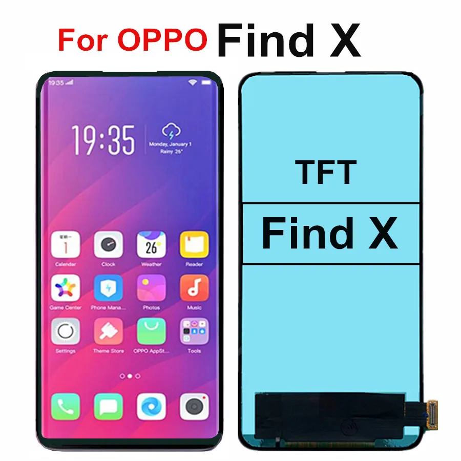 

6.42 inch TFT LCD For OPPO Find X CPH1871 PAFM00 LCD Display Touch Screen Digitizer Assembly For Oppo Findx lcd Display