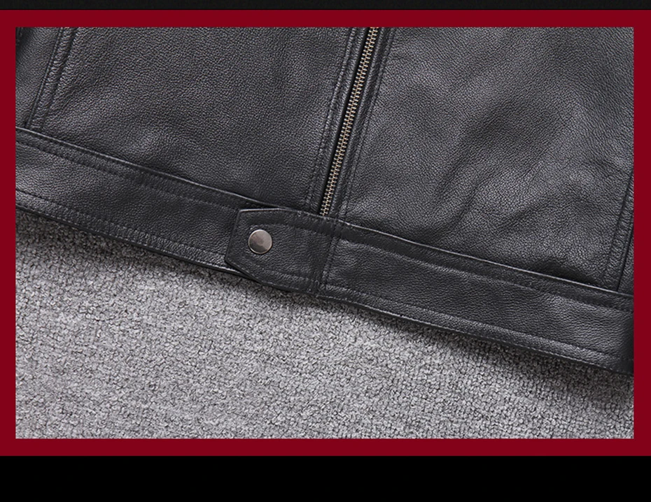 Chaqueta cuero hombre куртка кожаная куртка популярная мужская куртка из натуральной кожи тонкая байкерская куртка крутая 19037-5