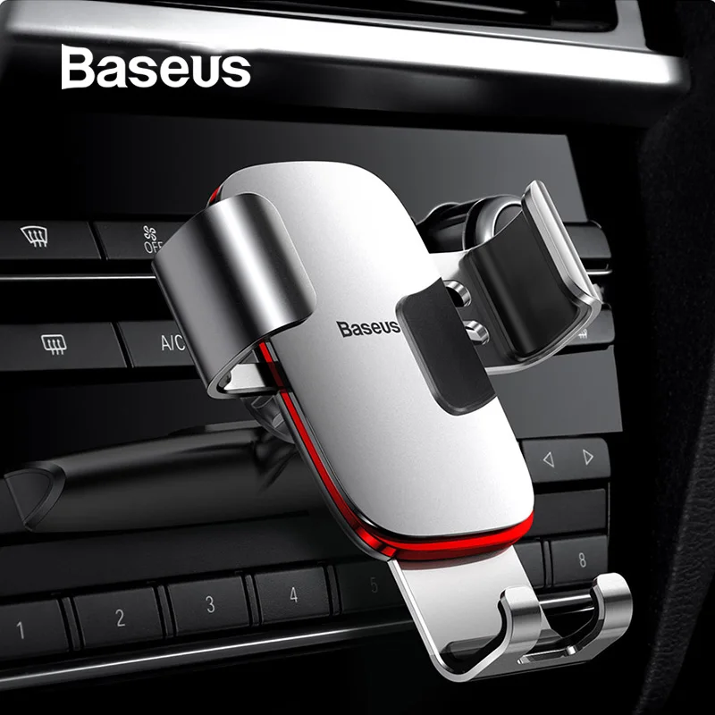 Автомобильный держатель для телефона Baseus Gravity для автомобиля, CD слот, держатель для телефона на вентиляционное отверстие, подставка для iPhone X, samsung, металлический держатель для мобильного телефона