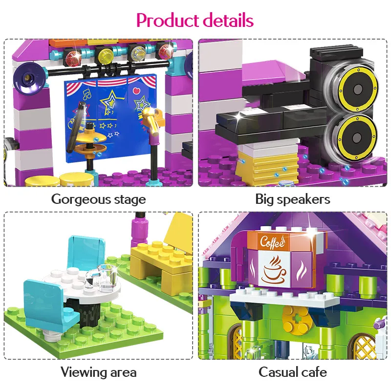 460 шт. Детский конструктор Звездный концерт|Блочные конструкторы| |
