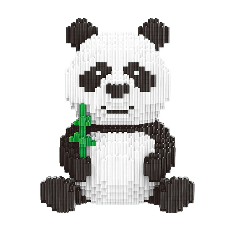 

390Pcs Self-Locking Bricks DIY Assembly Panda Children Educational Mini Building Blocks Animal Model Bricks
