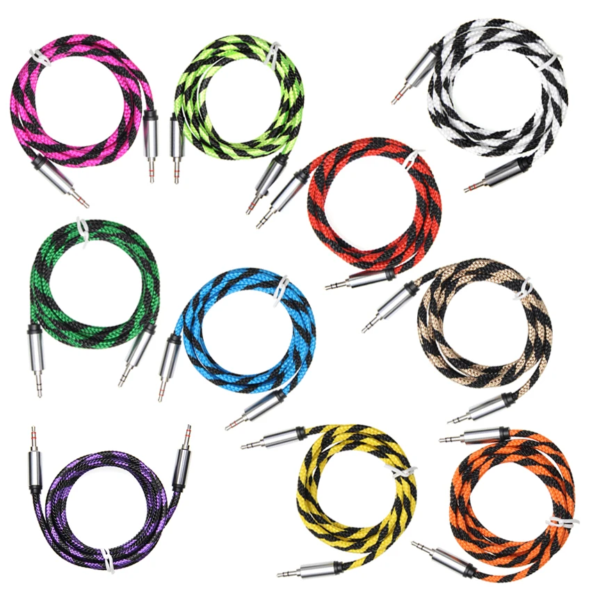 100 шт./лот 3 5 мм разъем Aux кабель для акустических наушников автомобиля аудио IPhone