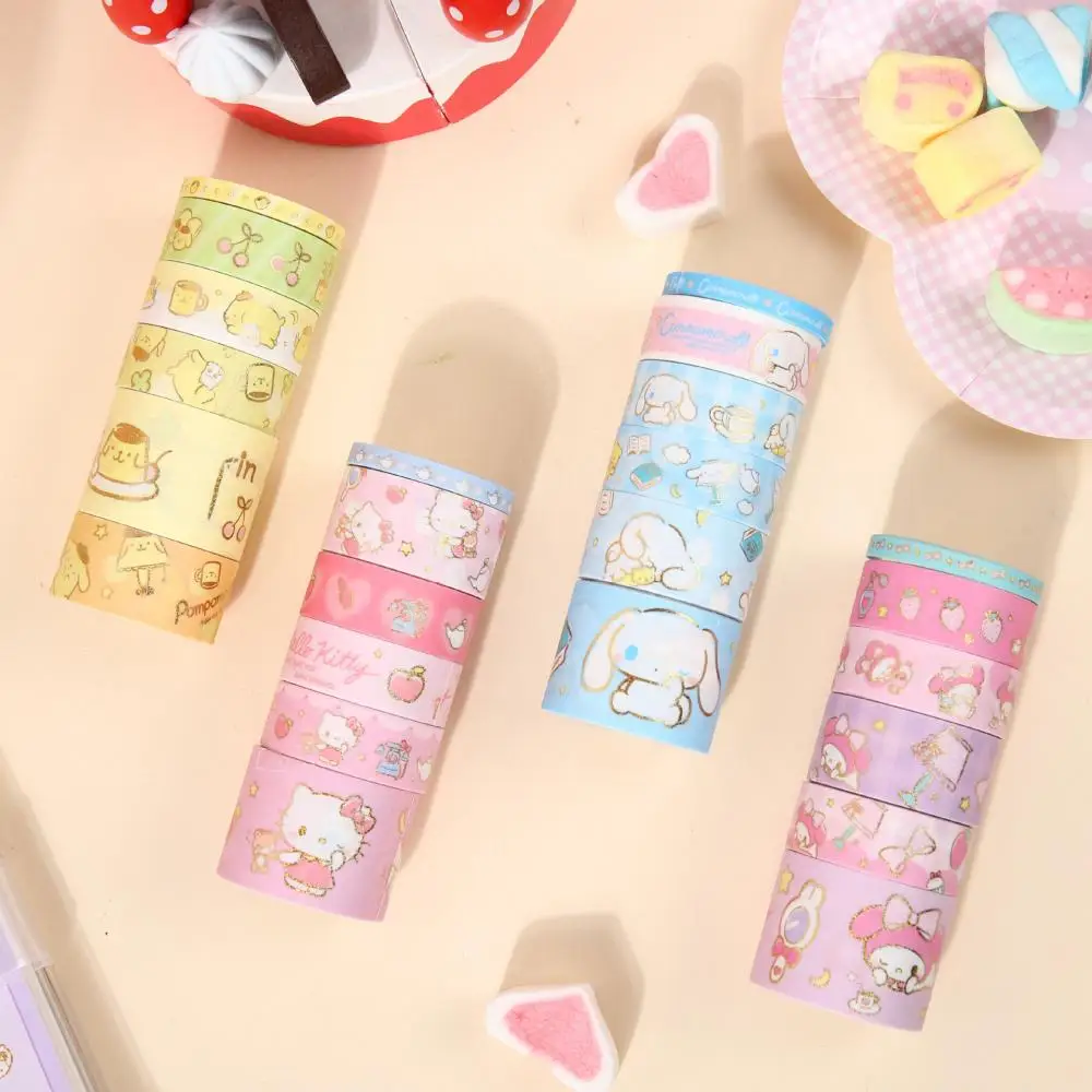 

Sanrio серия Good Night, лента, 6 рулонов в комплекте, коробка, милая моя мелодия, коричная котенка, милые Мультяшные игрушки для горячего тиснения дл...