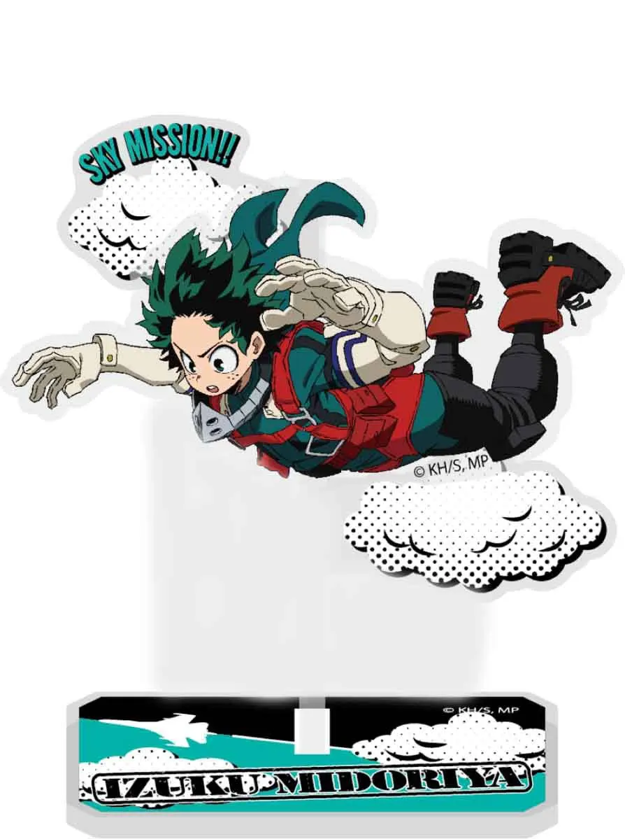 

15CM Anime My Hero Academia Midoriya Izuku Cartoon figure Acrylic two-sided Humanoid Standing Plates ornament model toys gifts