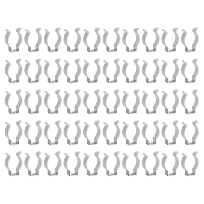 50-Pack T8 U Clips Holder Bracket for 8FT LED Light Bulbs Fluorescent Tube Replacement Mounting Accessories | Обустройство дома