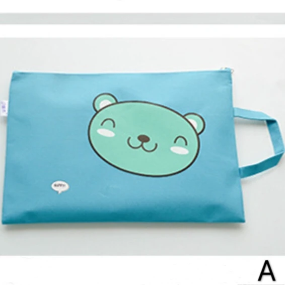 Корейская картонная сумка на молнии Холщовый держатель для документов макияжа