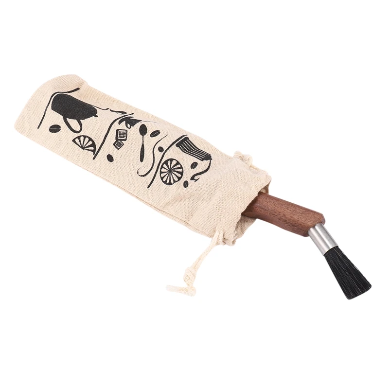 

Coffee Machine Cleaning Brush Coffee Grinder Brush Handle With Lanyard Storage Bag, Home Kitchen