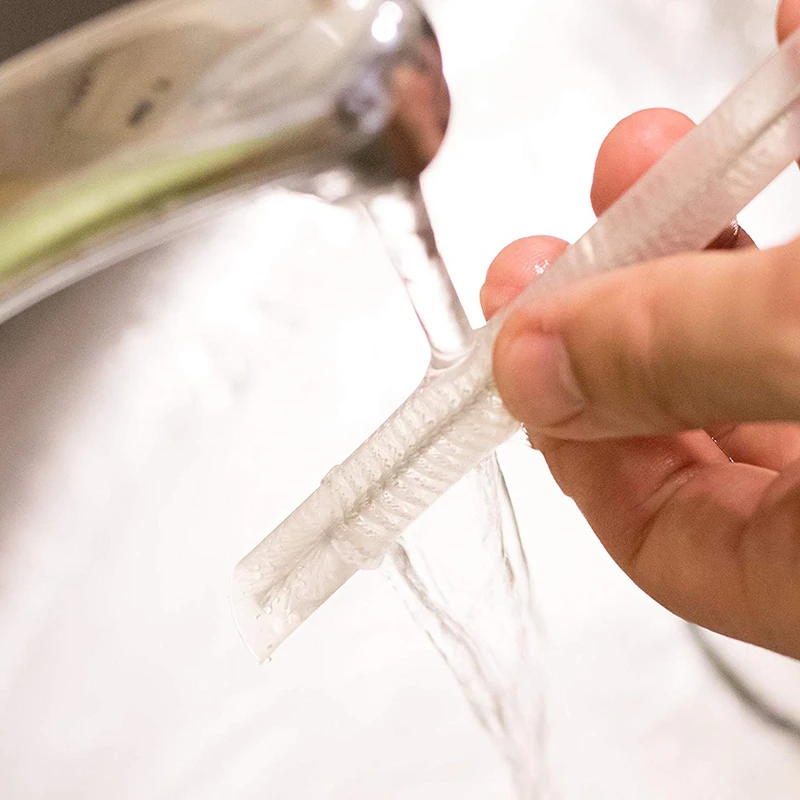 GOALONE 100 шт./компл. соломенная щетка многоразовая Очищающая из нержавеющей стали