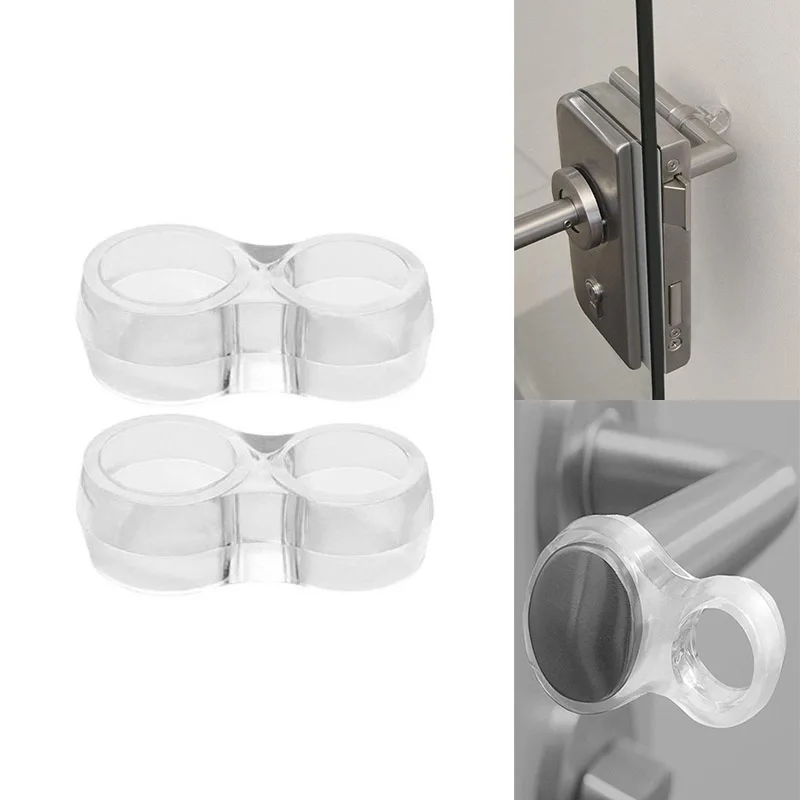Прозрачная силиконовая дверная ручка из пвх 1 шт. буферная пробка защита от детей
