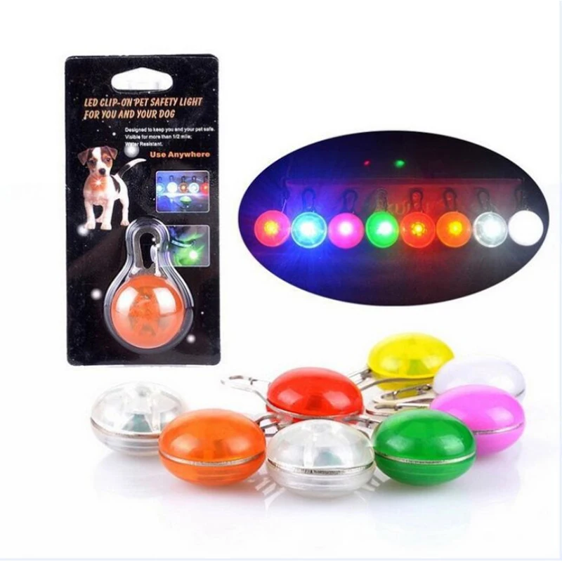 

Night Safety Dog Collar Glowing Pendant LED Flash Lights Pet Leads Accessories Glow In The Dark Bright Necklace Dog Collar