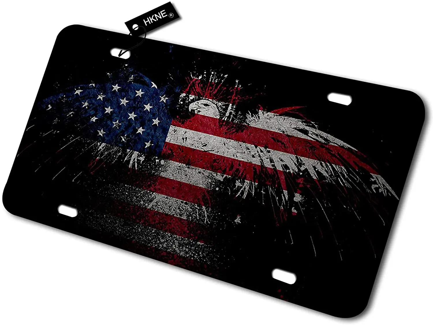 

American Flag Eagle License Plate Front Aluminum Metal License Plate Auto Car Tag Novelty Home Decor Signs for Women Me