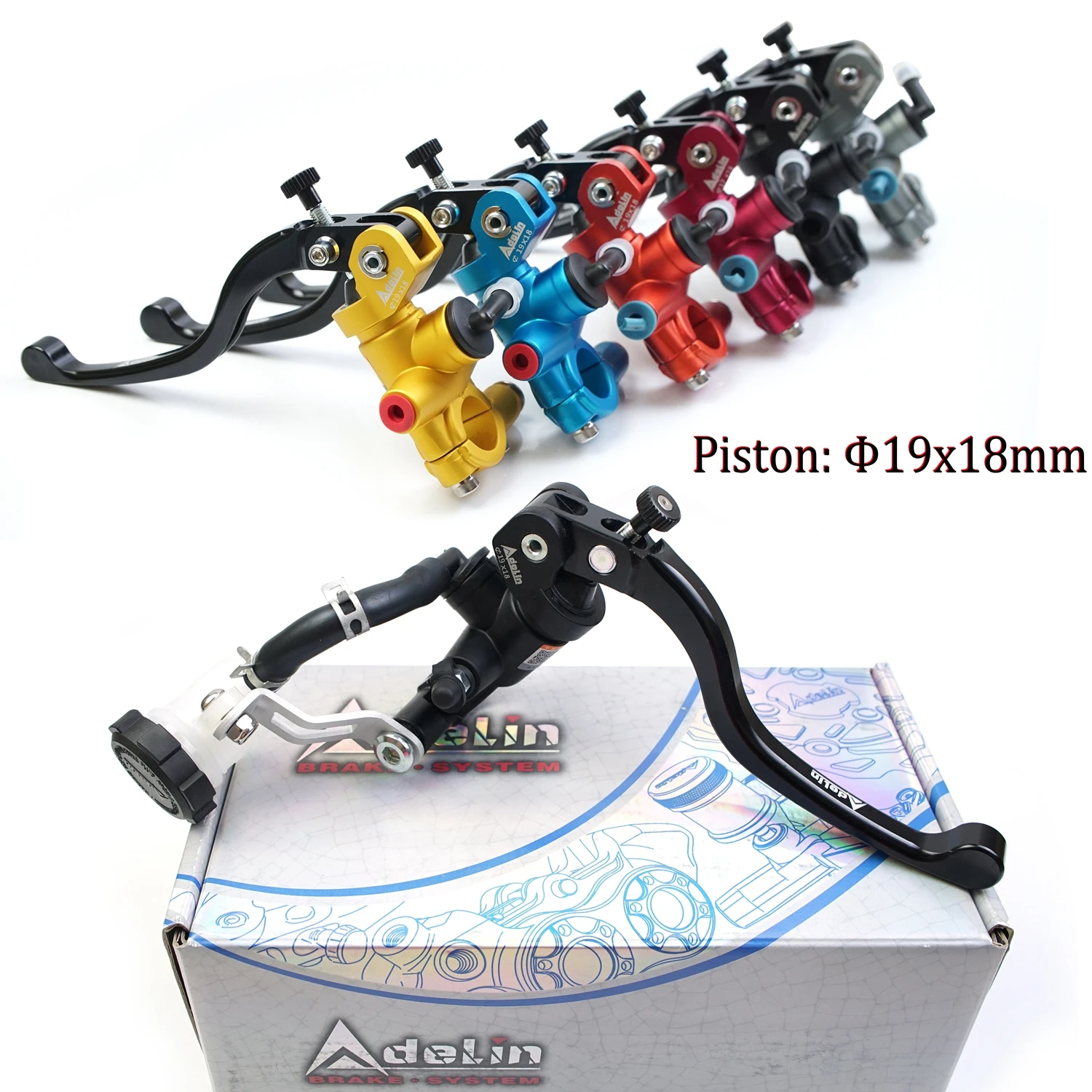 Поршень 19 мм 19RCS радиальный монтажный тормозной рычаг сцепления мотоцикла