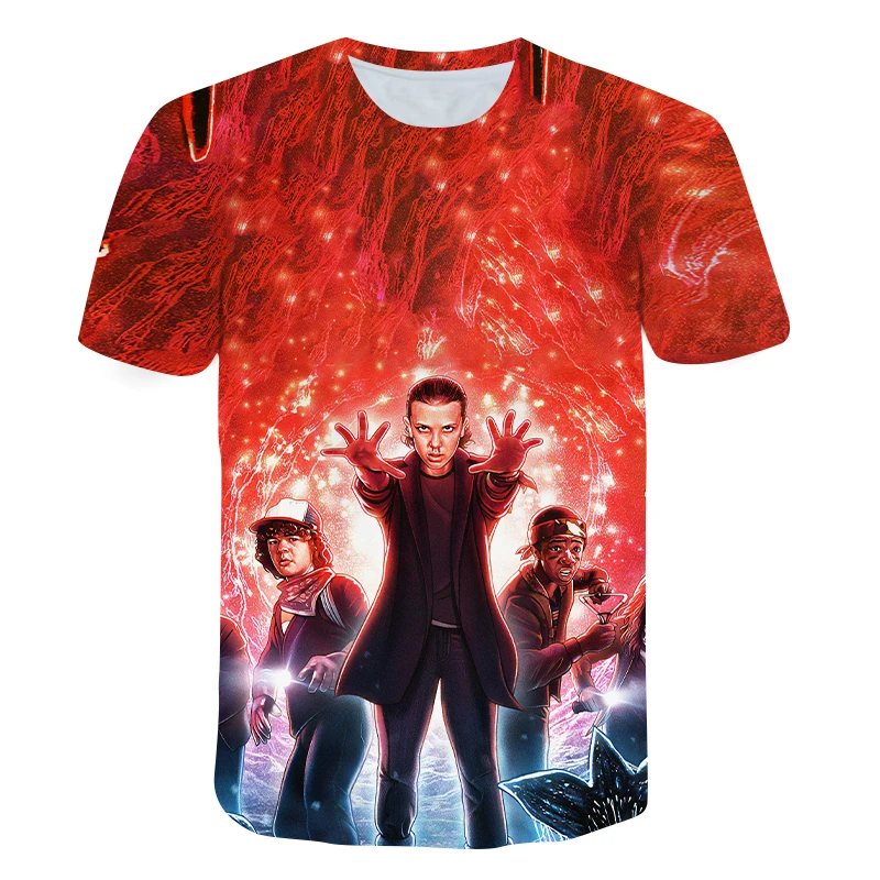 

Fashion Summer Stranger Things T Shirt for Boys And Girls Baby Kids Breathable Short Sleeve Children Clothing Printing Tops