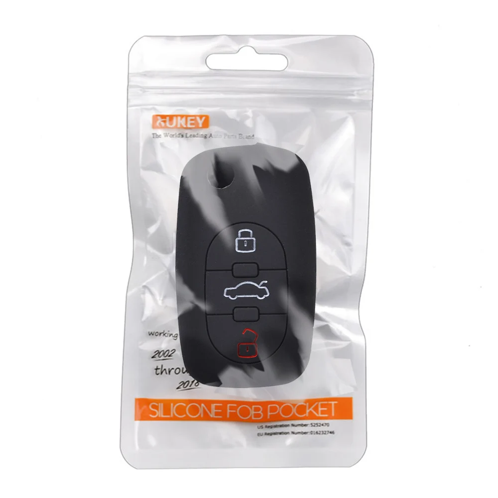 

Silicone Remote Key Case Fob Shell Cover Skin Jacket Sleeve For Audi A2 A3 S3 A4 S4 RS4 A6 S6 allroad A8 S8 TT