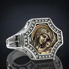 Ювелирные изделия и религиозные кольца, инкрустированные цирконами, крест для мужчин и женщин