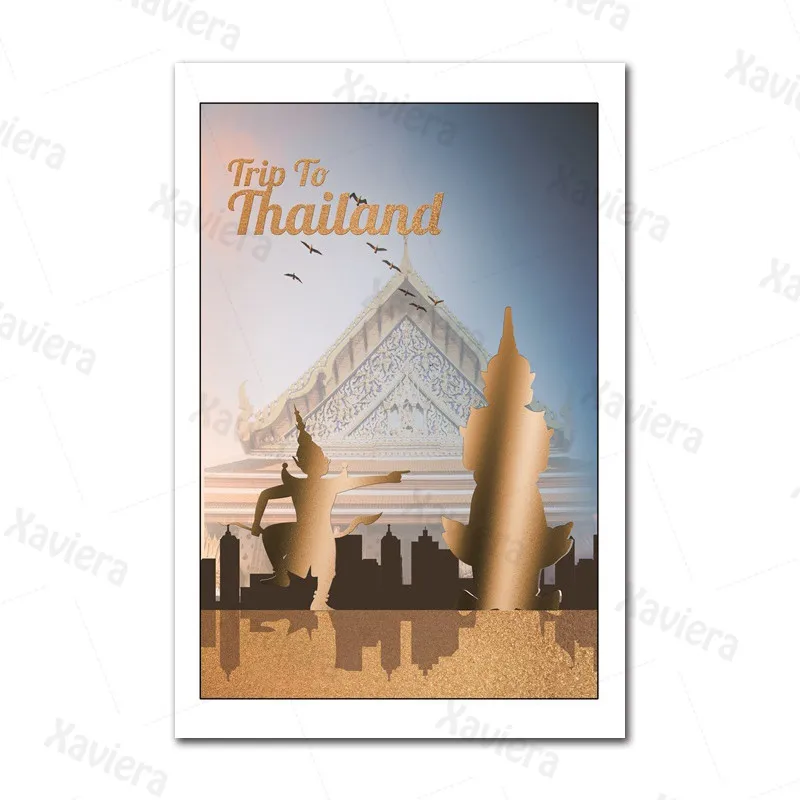 

Home Mural Country Welcome To Japan Malaysia Thailand Uae Travel Landscape Poster Art Canvas Poster Print Wall Art Decor Paintin