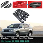 Автомобильные наклейки, хромуглеродное волокно, внешняя Передняя и настоящая дверная ручка, чехол для Lexus RX XU30 RX300 RX330 RX350 RX400h 2003  2009