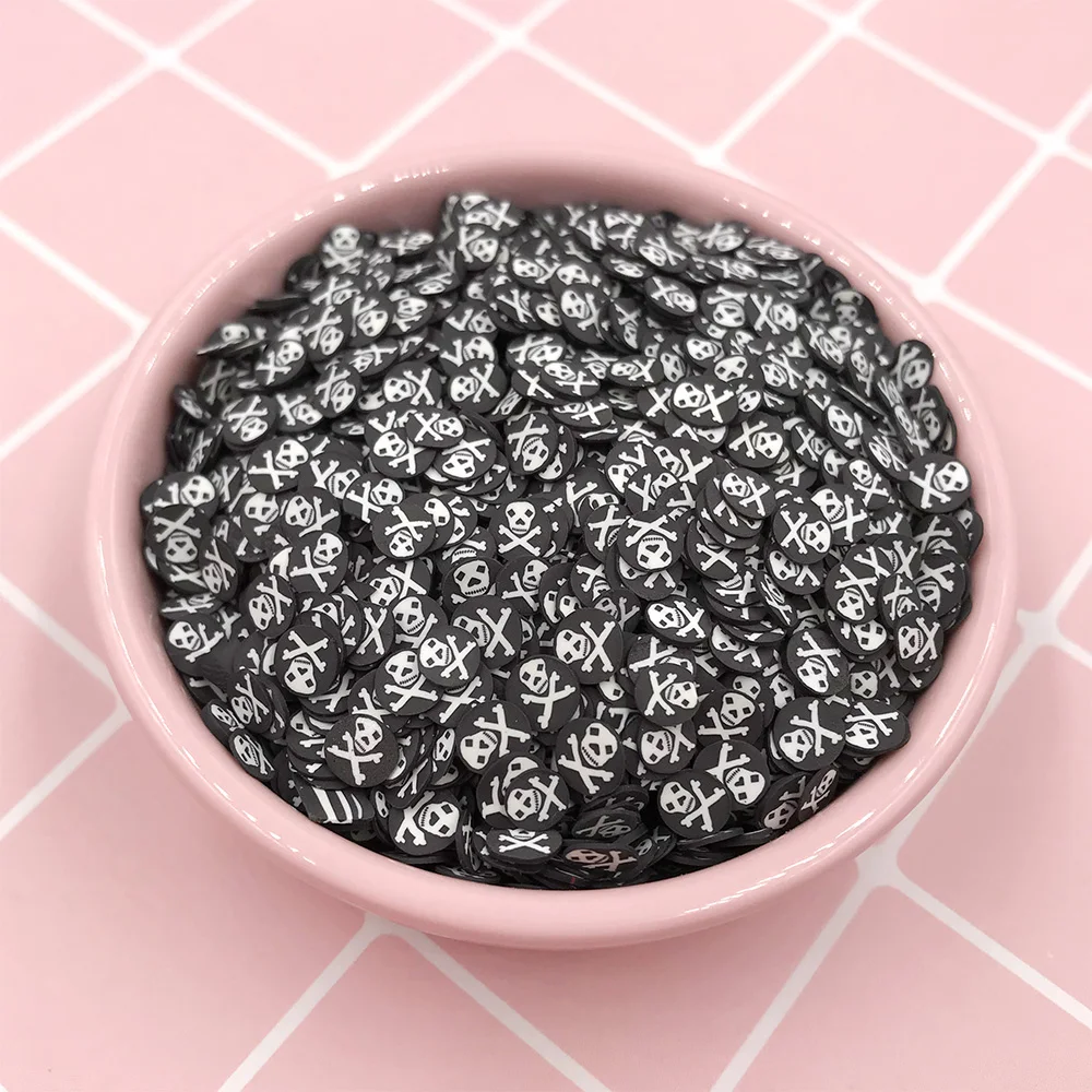 50g/lot Halloween Decoration Pumpkin Ghost Skull Polymer Clay Sprinkles Nail Arts Scrapbooking Accessories DIY | Дом и сад