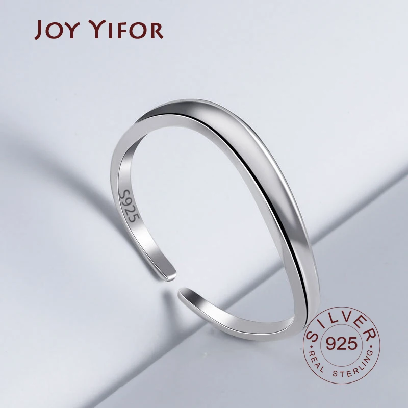 

Простые женские тонкие кольца из стерлингового серебра 925 пробы, ювелирные изделия на палец, изящные обручальные кольца
