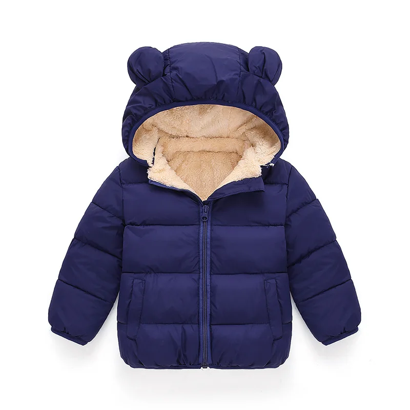 Navy Blue Куртка для маленьких мальчиков г. Осенне-зимняя куртка для мальчиков, Детская куртка детская теплая верхняя одежда с капюшоном, пальто для мальчиков, одежда От 2 до 5 лет - Цвет: Navy Blue
