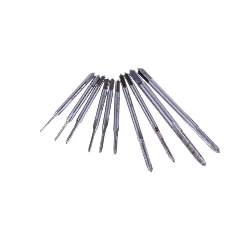 10 Pcs/pack Mini M1 to M3.5 Machine Hand Tap Thread Wire Tapping Threading Taps Screw Straight Flute | Инструменты